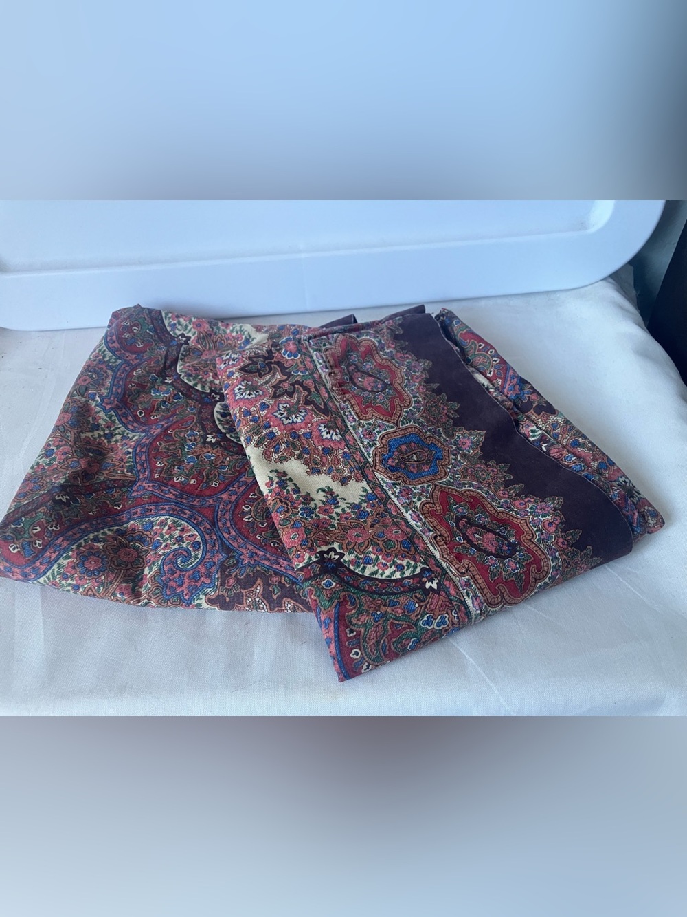 Vintage Ralph Lauren Emerson Paisley Standard Pillowcase Pair Set 2 USED AS IS.